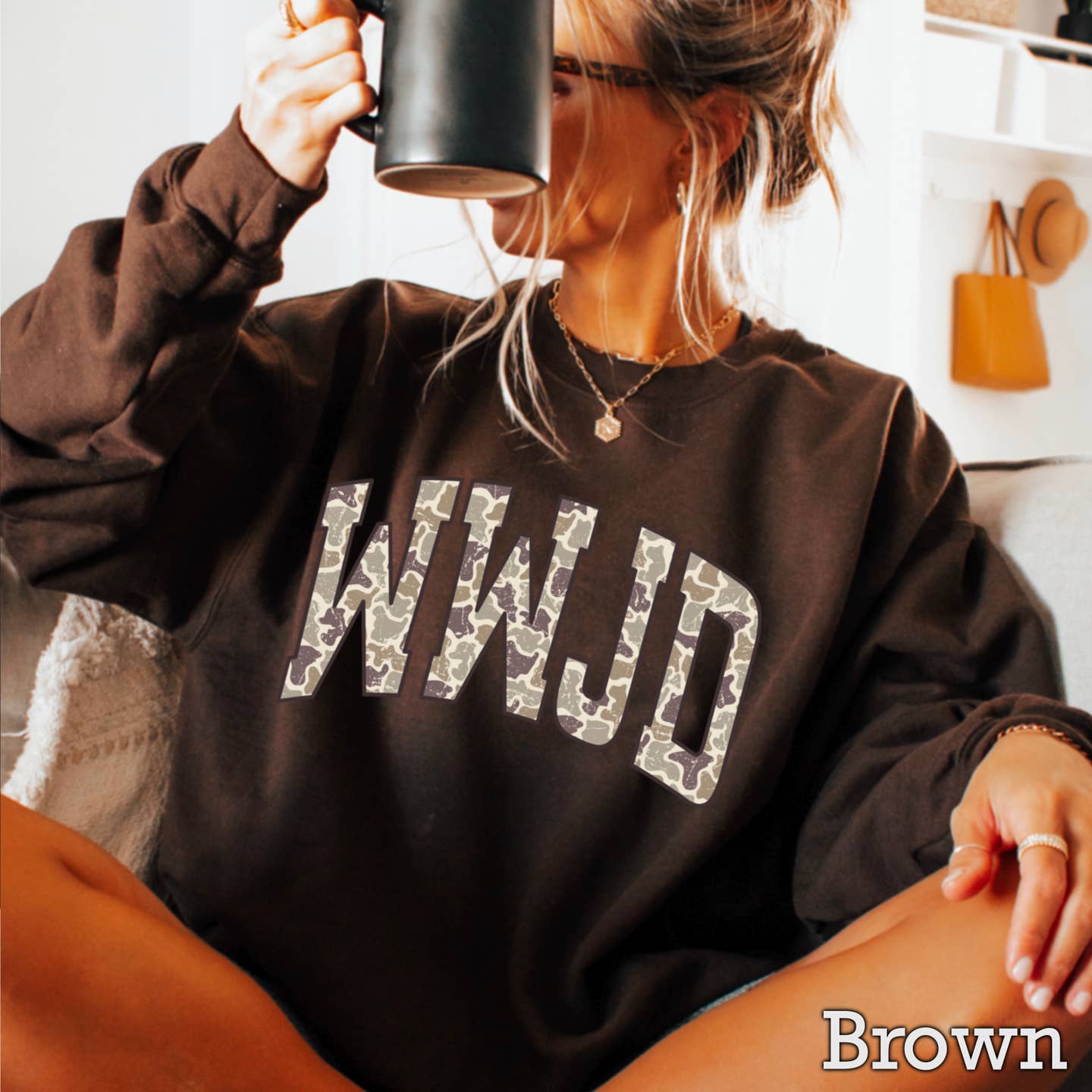 WWJD Camo Sweatshirt *IN STOCK*
